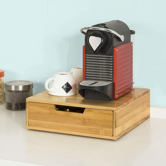 VIKUS Coffee Machine Stand and Storage Box for Coffee Capsules and Tea