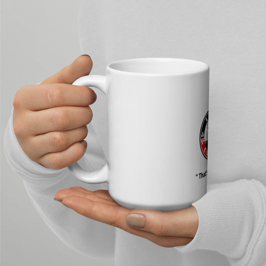 White glossy mug