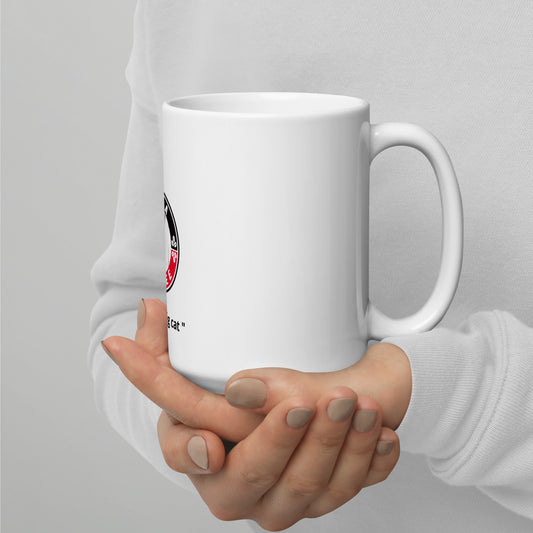 White glossy mug